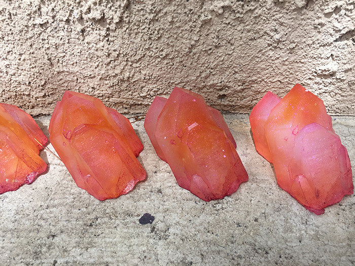 URETHANE GLOW IN THE DARK CRYSTAL- SMALL ( ORANGE)