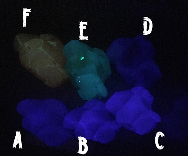 URETHANE GLOW IN THE DARK CRYSTAL- SMALL ( PURPLE AND ORANGE)