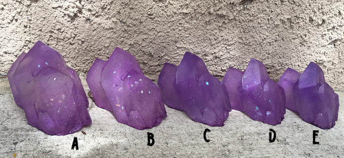 URETHANE GLOW IN THE DARK CRYSTAL- SMALL ( PURPLE)