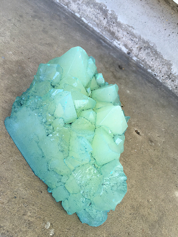 URETHANE GLOW IN THE DARK WALL CRYSTAL- LARGE- MINT GREEN
