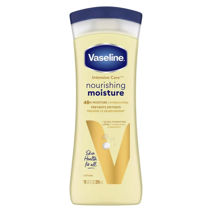 VASELINE Intensive Care Nourishing Moisture 48H Hydration Prevents Dryness Lotion فازلين لوشن العناية المكثفة بالترطيب المغذي 48 ساعة