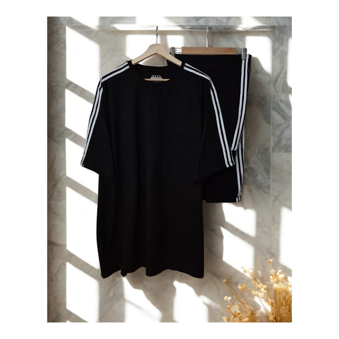 Velocity Track-Stripe Cotton Co-ord Set