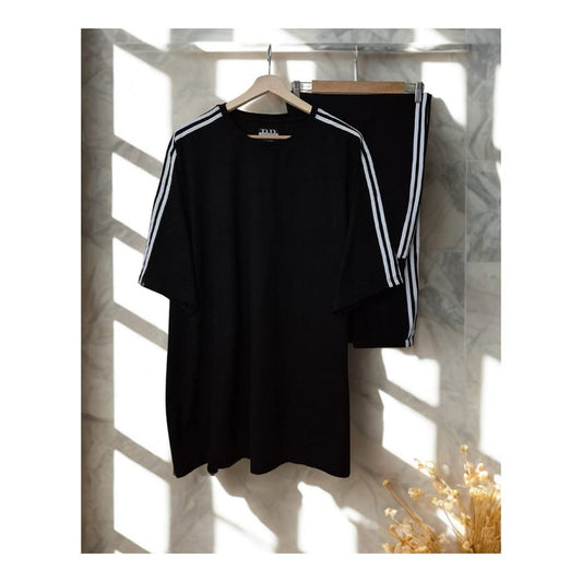 Velocity Track-Stripe Cotton Co-ord Set