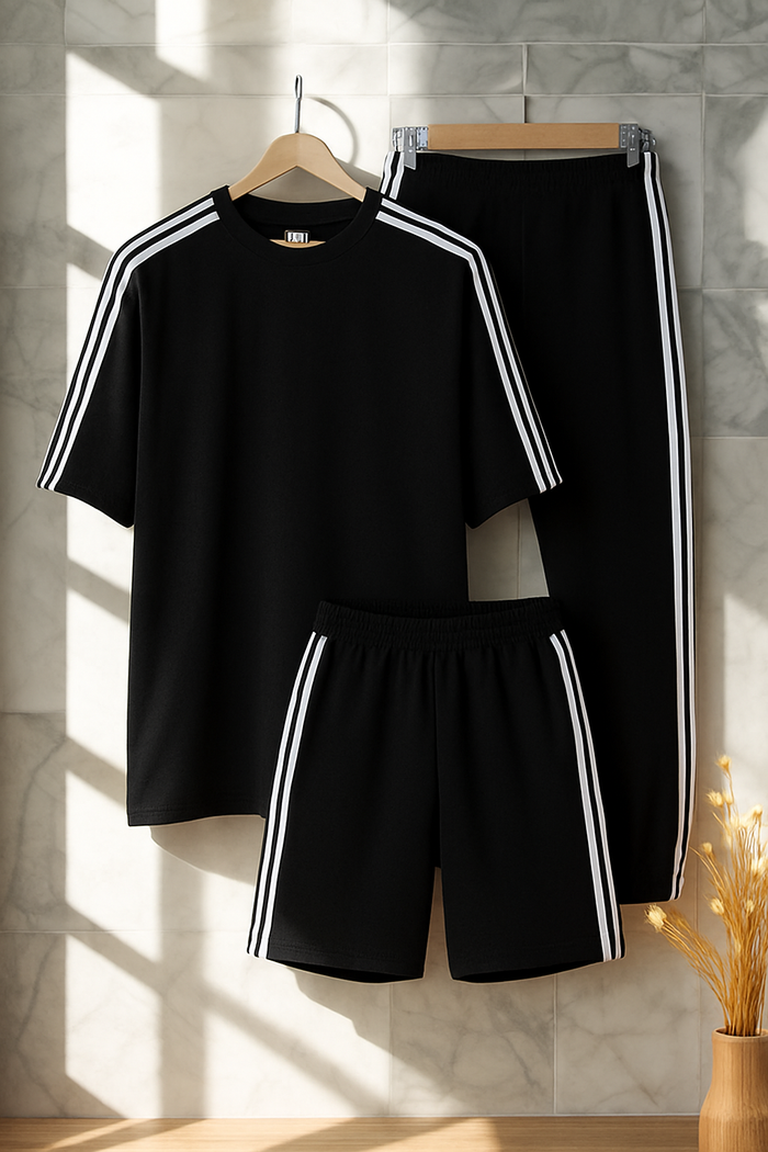 Tshirt + Lower/Jogger + Shorts / M