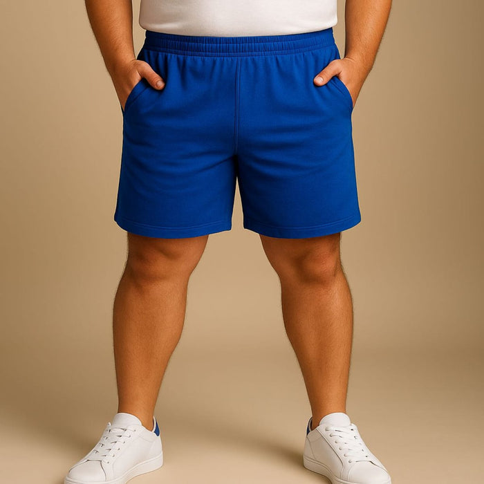 Vibrant Blue Cotton Shorts