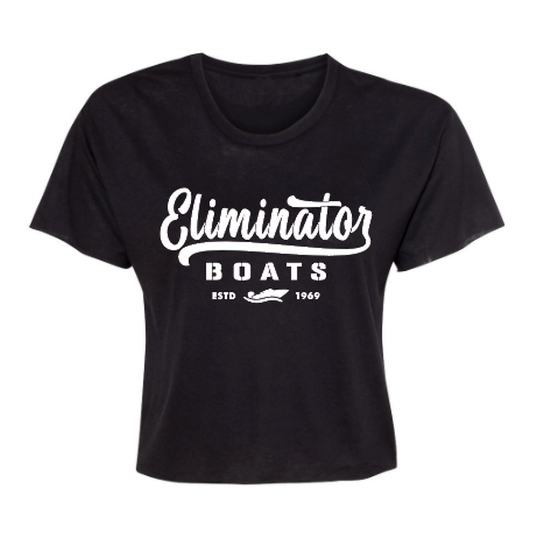 Vintage Badge Women's Crop T-Shirt - Black
