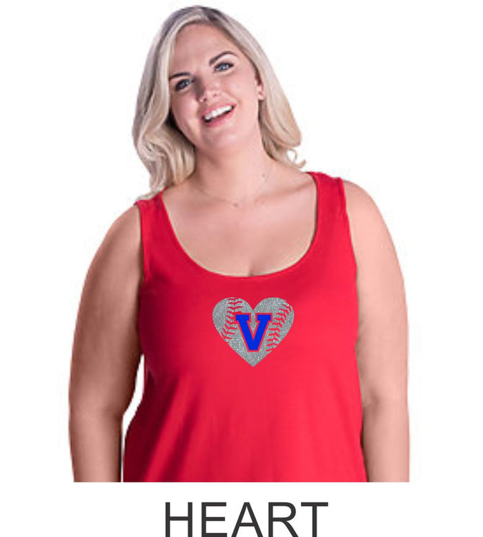 Vipers Curvy Ladies Basic Tank- 3 designs- Matte or Glitter