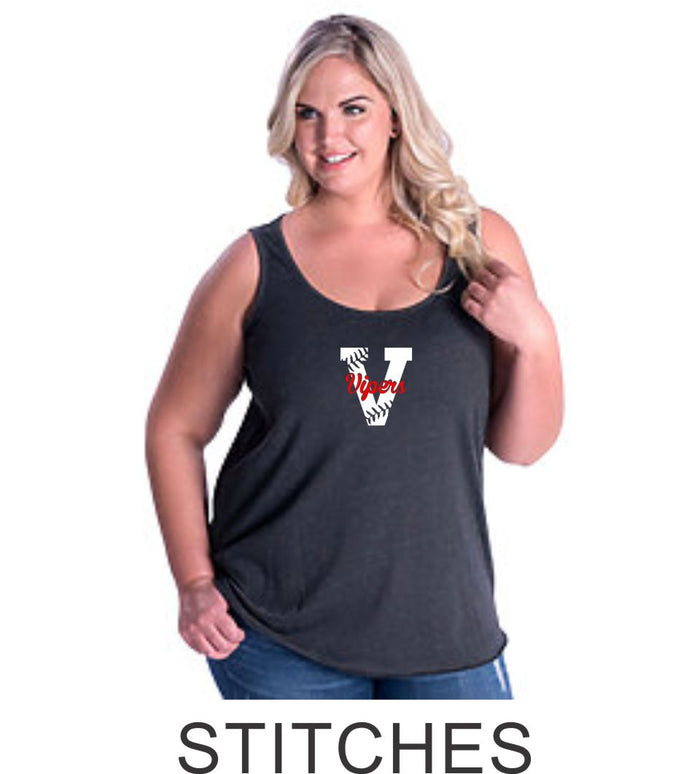 Vipers Curvy Ladies Basic Tank- 3 designs- Matte or Glitter