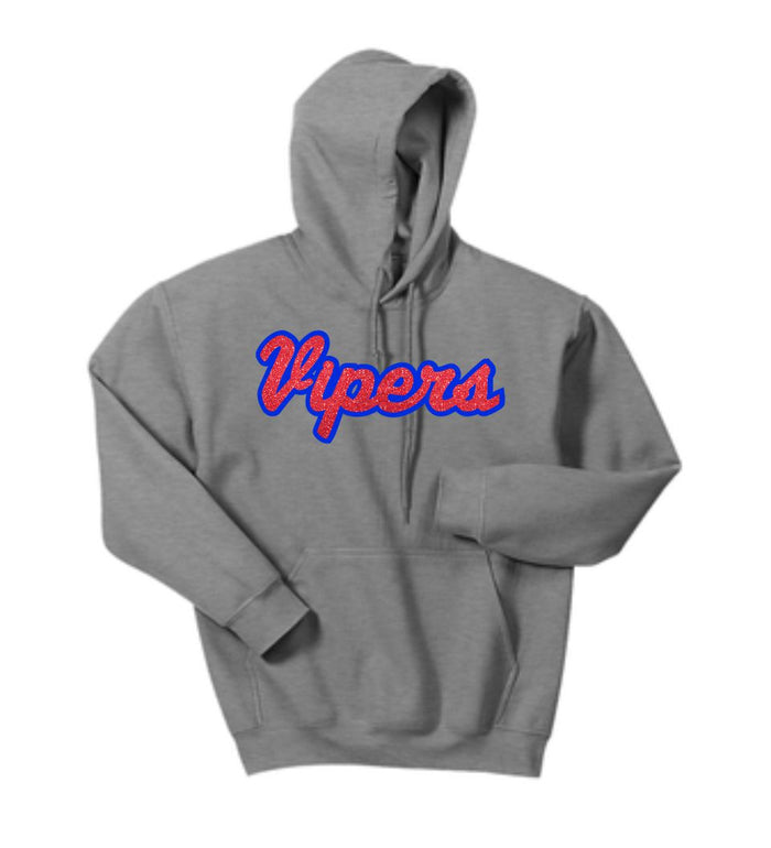 Vipers Hooded Sweatshirt New Logo Design- Matte and Glitter