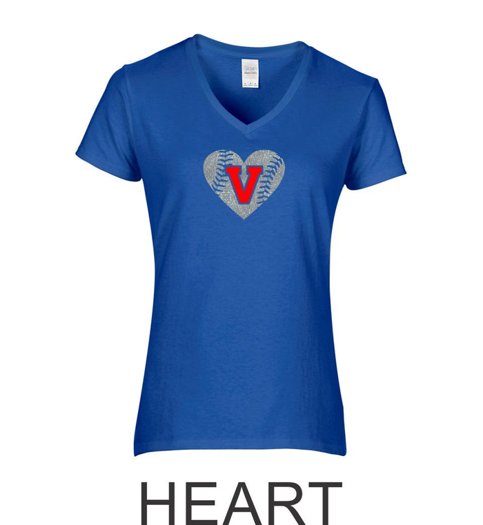 Vipers Ladies Short Sleeve Tee- 2 designs-Matte or Glitter