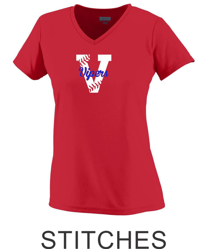 Vipers Ladies Wicking T-Shirt- 3 Designs