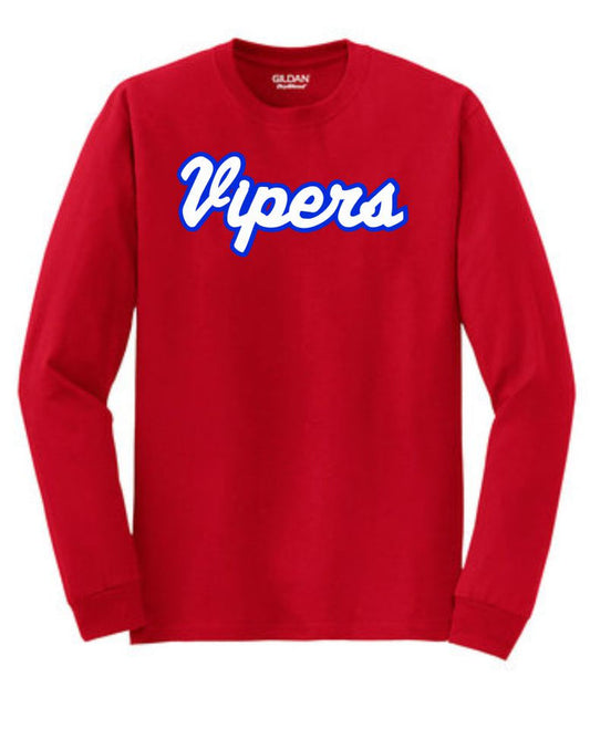 Vipers Long Sleeve New Logo Tee-Matte or Glitter