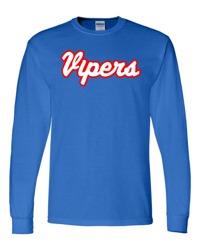 Vipers Long Sleeve New Logo Tee-Matte or Glitter