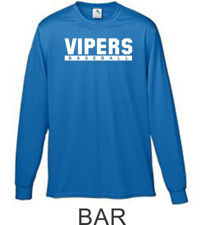 Vipers Wicking Long Sleeve Tee- 3 designs