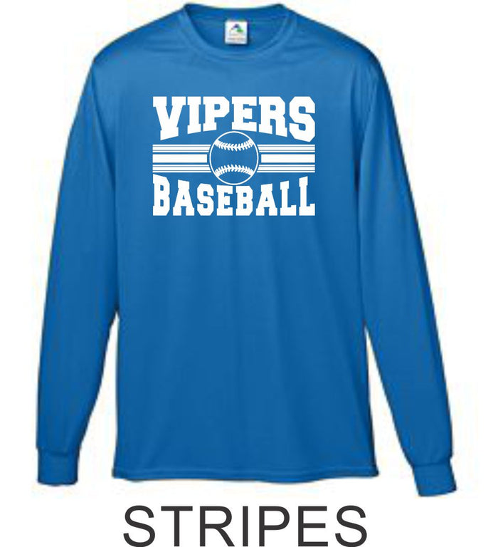 Vipers Wicking Long Sleeve Tee- 3 designs