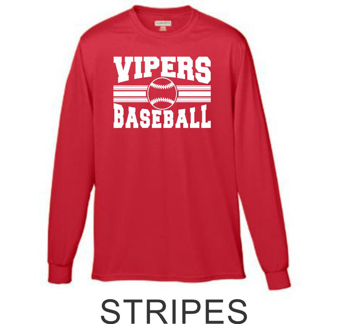 Vipers Wicking Long Sleeve Tee- 3 designs