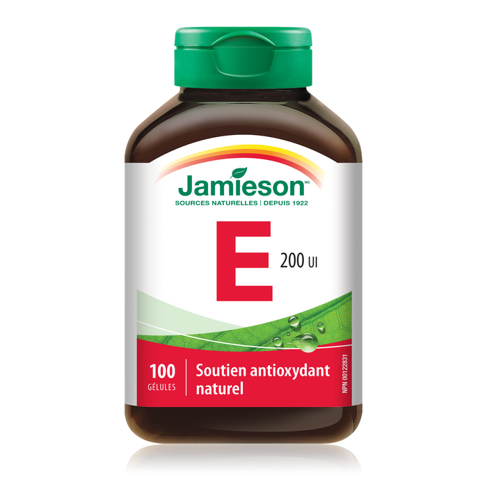 31000226 Jamieson Vitamin E 200 IU, 100 ct 2032_E_200IU_160cc_BTL_FR (2040)