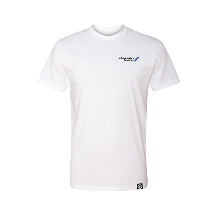 White- Blue 70's Powerboat 19 Daytona Men's T-shirt