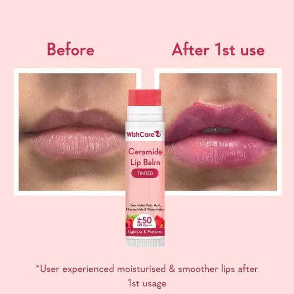 Wishcare Tinted Ceramide Lip Balm with SPF 50 PA+++ 5g