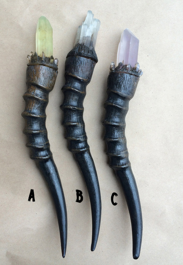 WIZARD WAND HORN SCONCE LIGHT