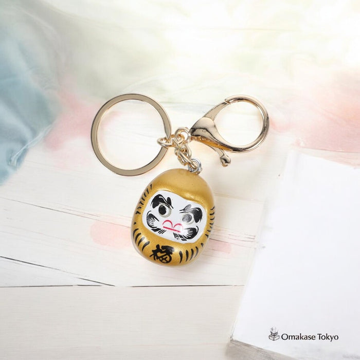 WOFASHPURET Lucky Daruma Key Chain – Red & Yellow