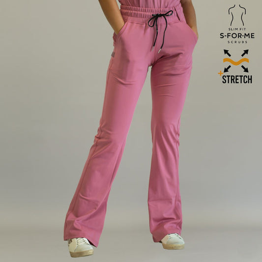 Women’s 915 Super Stretch Mauve Rose Flare Scrub Pants