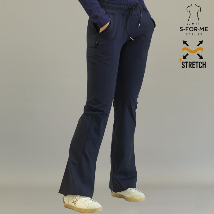 Women’s 915 Super Stretch Navy Blue Flare Scrub Pants