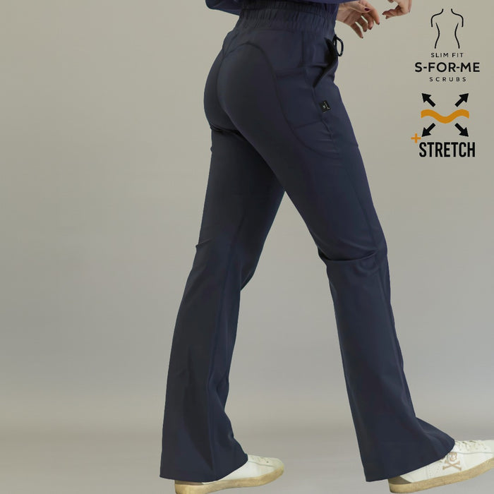 Women’s 915 Super Stretch Navy Blue Flare Scrub Pants