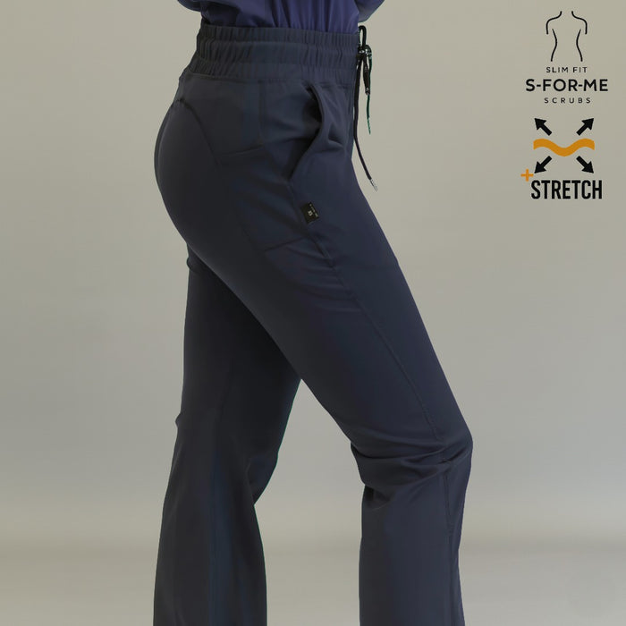 Women’s 915 Super Stretch Navy Blue Flare Scrub Pants