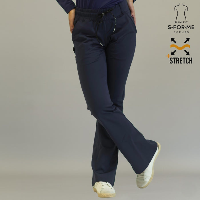 Women’s 915 Super Stretch Navy Blue Flare Scrub Pants