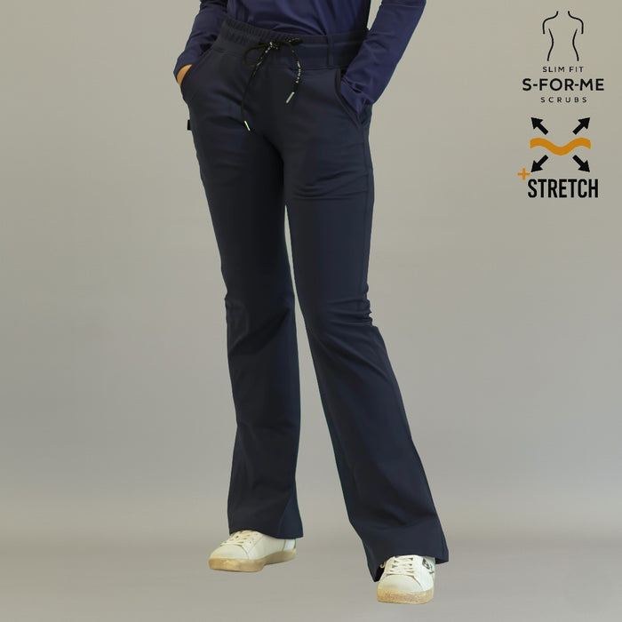 Women’s 915 Super Stretch Navy Blue Flare Scrub Pants
