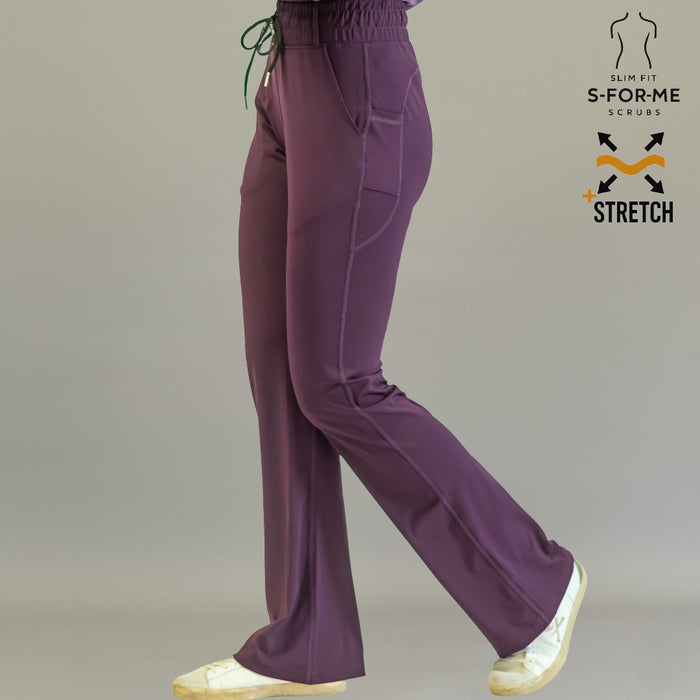 Women's 915 Super Stretch Purple Flare Scrub Pants