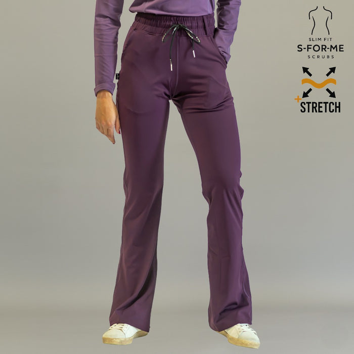 Women's 915 Super Stretch Purple Flare Scrub Pants