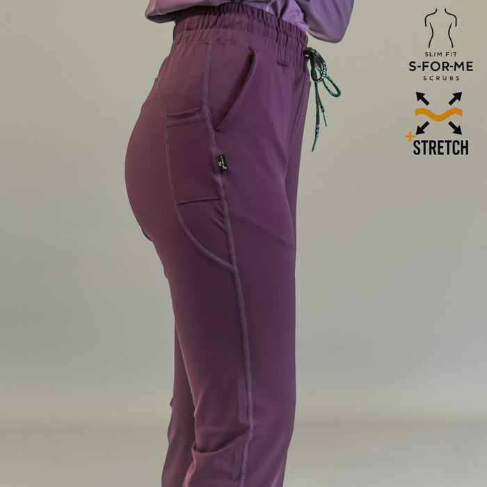 Women's 915 Super Stretch Purple Flare Scrub Pants