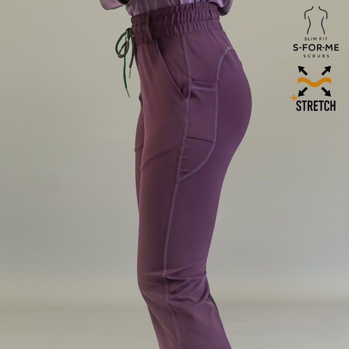 Women's 915 Super Stretch Purple Flare Scrub Pants