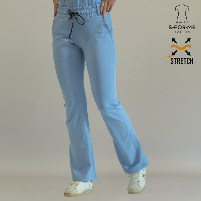 Women’s 915 Super Stretch Sky Blue Flare Scrub Pants