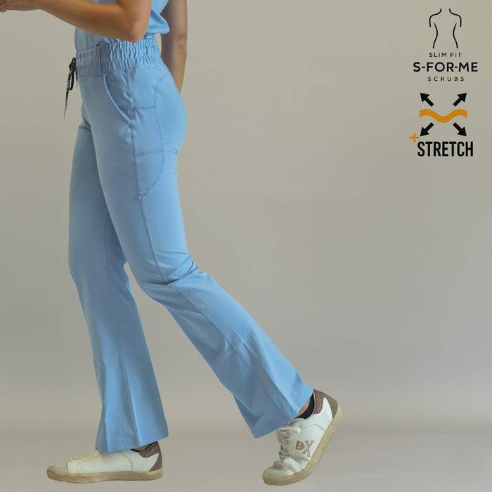 Women’s 915 Super Stretch Sky Blue Flare Scrub Pants