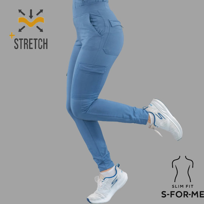 Women's Joggers 901 Cornflower Blue, Super Stretch Scrubs