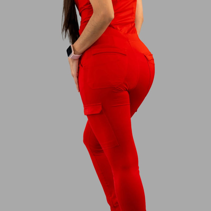 Women's Joggers Pants 901 Red, Super Stretch Scrubs