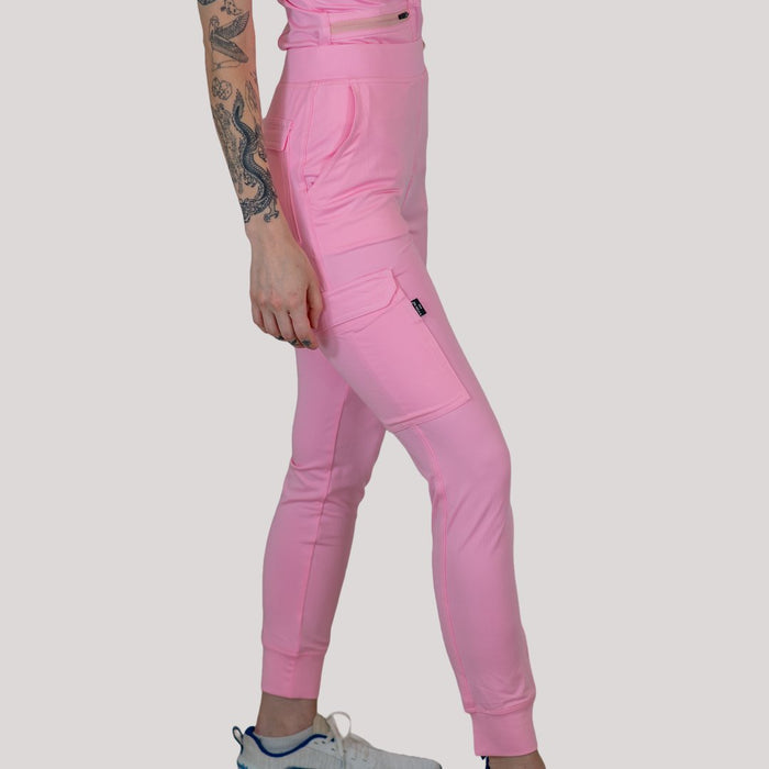 Women's Scrubs Jogger Pants 901 Pale Pink, Super Stretch Scrubs
