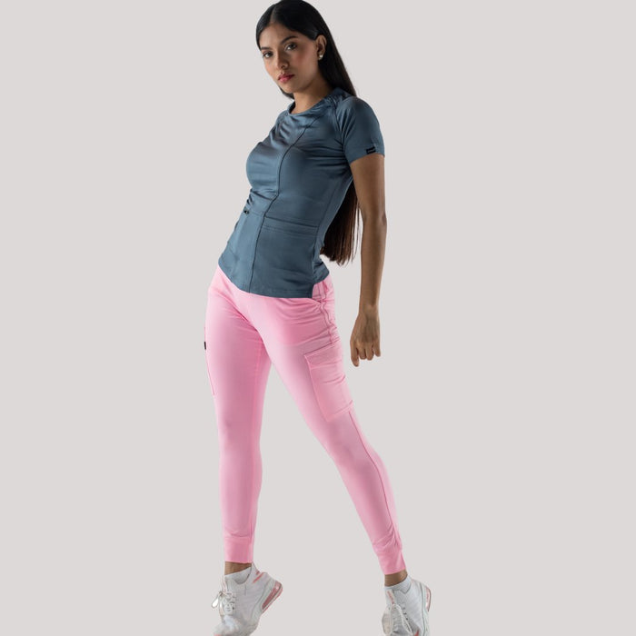 Women's Scrubs Jogger Pants 901 Pale Pink, Super Stretch Scrubs