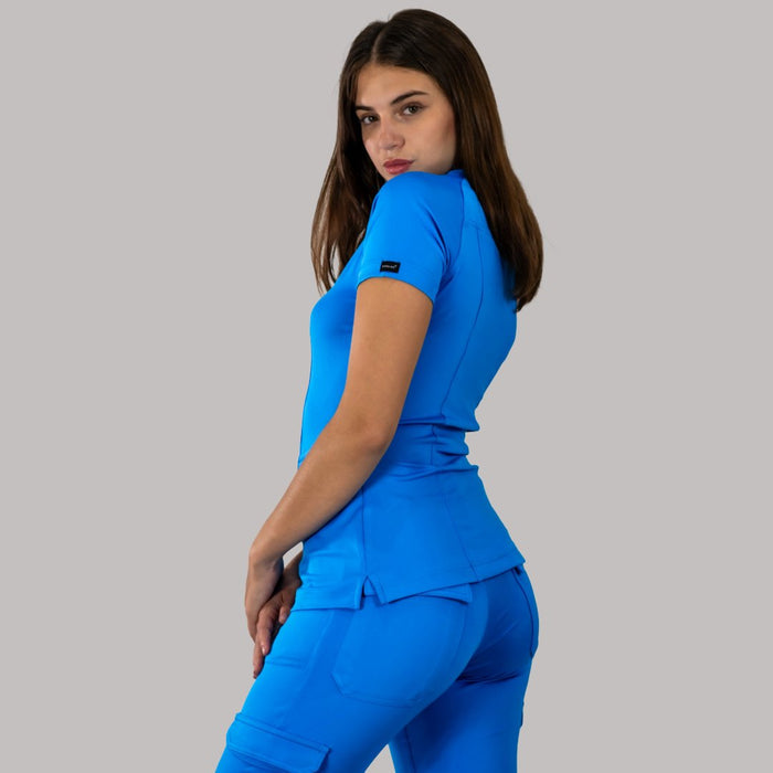 Women's Scrubs Top 901 Turquoise, Super Stretch Scrubs