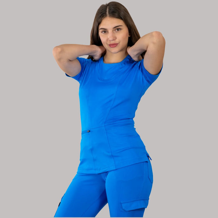 Women's Scrubs Top 901 Turquoise, Super Stretch Scrubs
