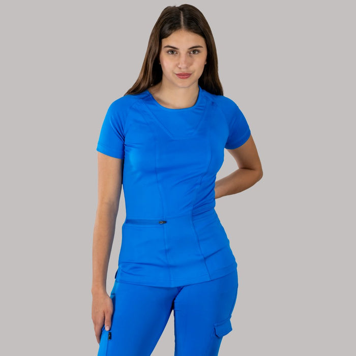 Women's Scrubs Top 901 Turquoise, Super Stretch Scrubs