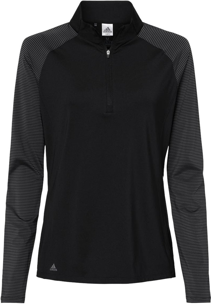 Adidas Women's Stripe Block Quarter-Zip Pullover
