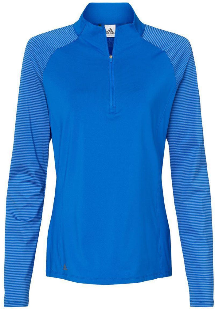 Adidas Women's Stripe Block Quarter-Zip Pullover