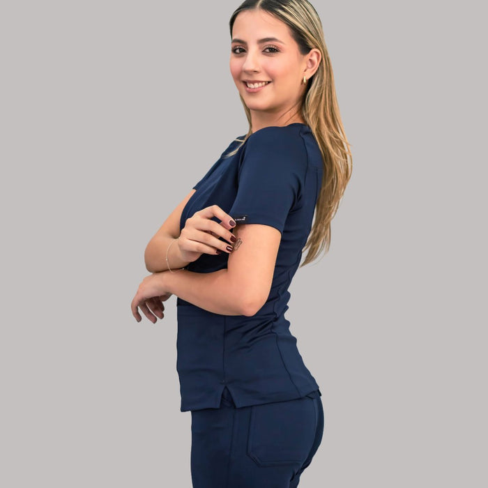 Women's Top 901 Navy Blue, Super Stretch Scrubs