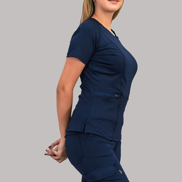 Women's Top 901 Navy Blue, Super Stretch Scrubs