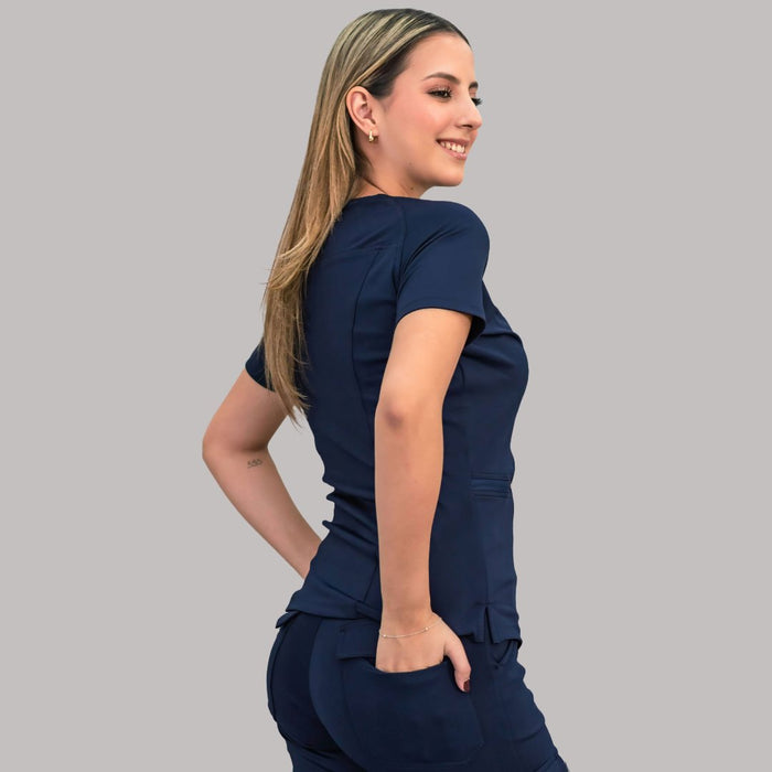 Women's Top 901 Navy Blue, Super Stretch Scrubs