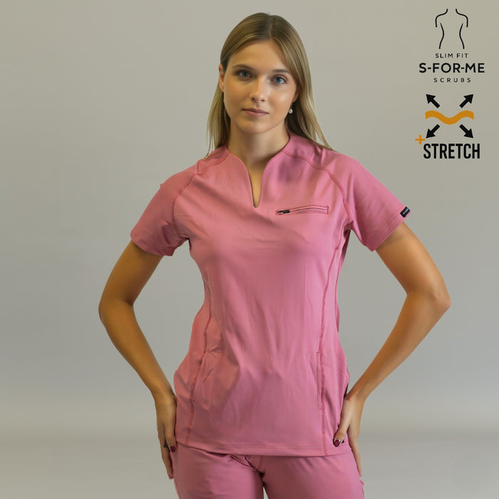 Women’s Top 915 Mauve Rose, Super Stretch Scrubs